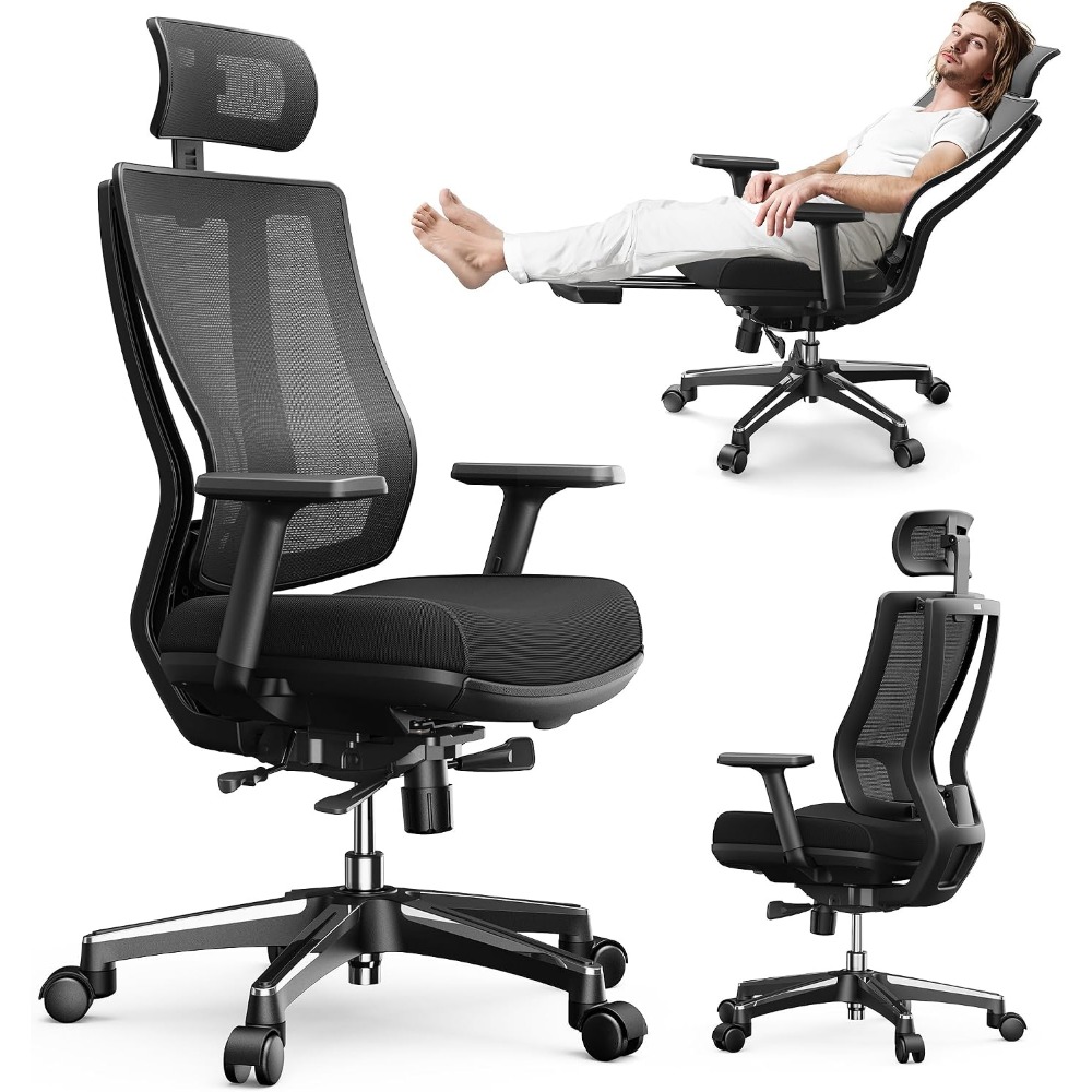 Gaming Chair Cushion - Regulowane krzesło biurowe: Ergonomiczne, podłokietniki 3D,