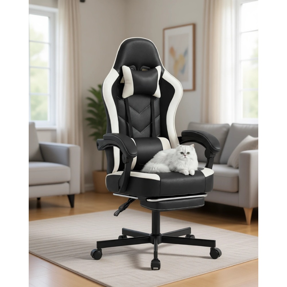 Gaming Chair Cushion - Ergonomiczne krzesło gamingowe z wysokim oparciem,