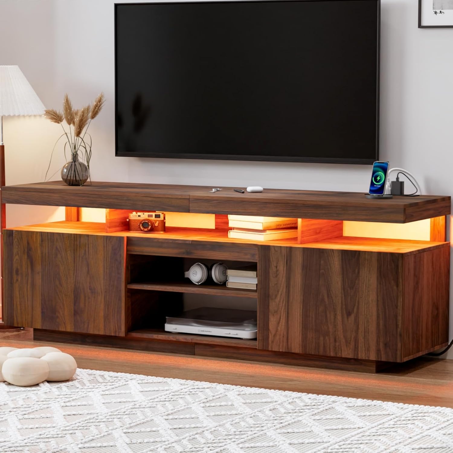 Gaming Console Cabinet - Nowoczesny stolik pod telewizor LED 75