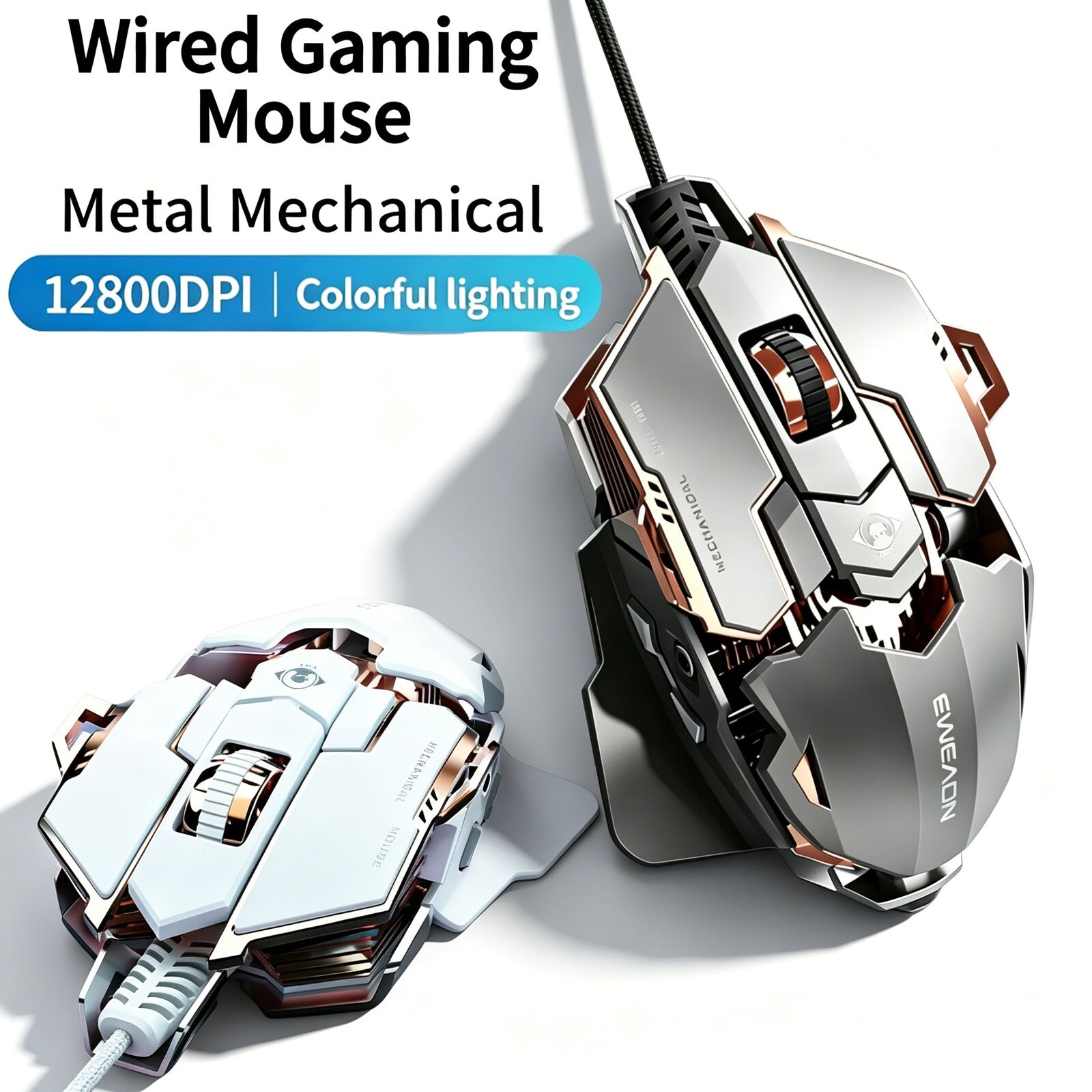 Gaming Console G5 - Przewodowa mysz gamingowa G5, metalowa, mechaniczna,