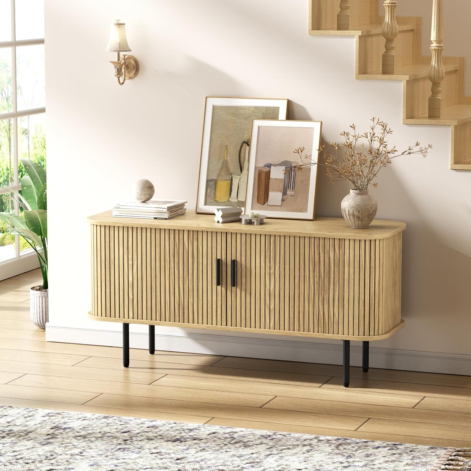Naturalny szafkowy stolik pod  – Gaming Console Cabinet recenzja i cena