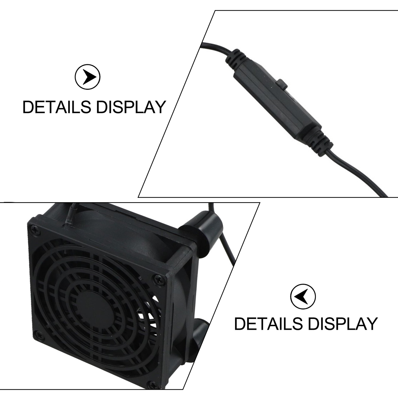 Wentylator chłodzący USB 80mm  – Gaming Console Cabinet recenzja i cena
