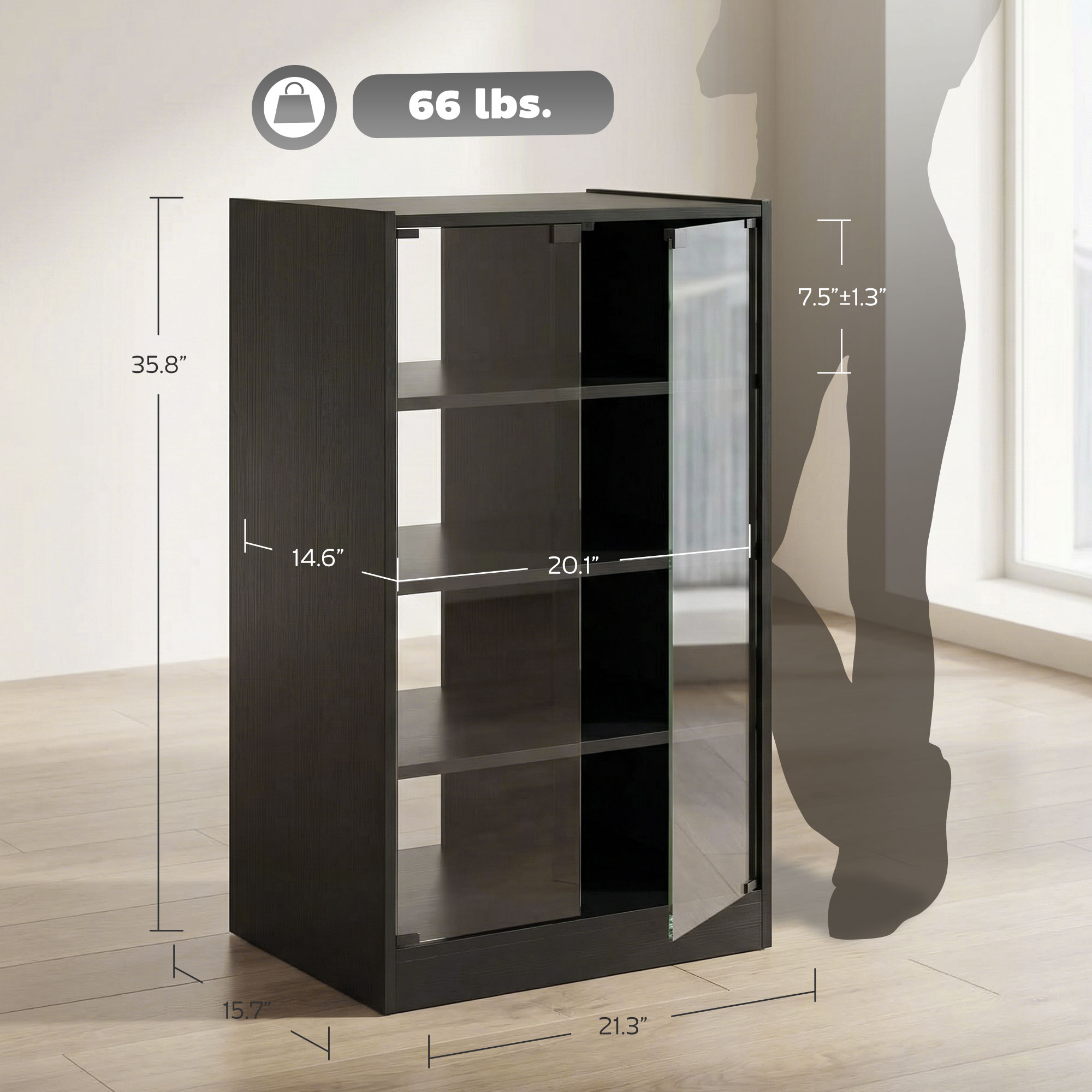 Szafka RTV, 4-poziomowa szafka – Gaming Console Cabinet recenzja i cena