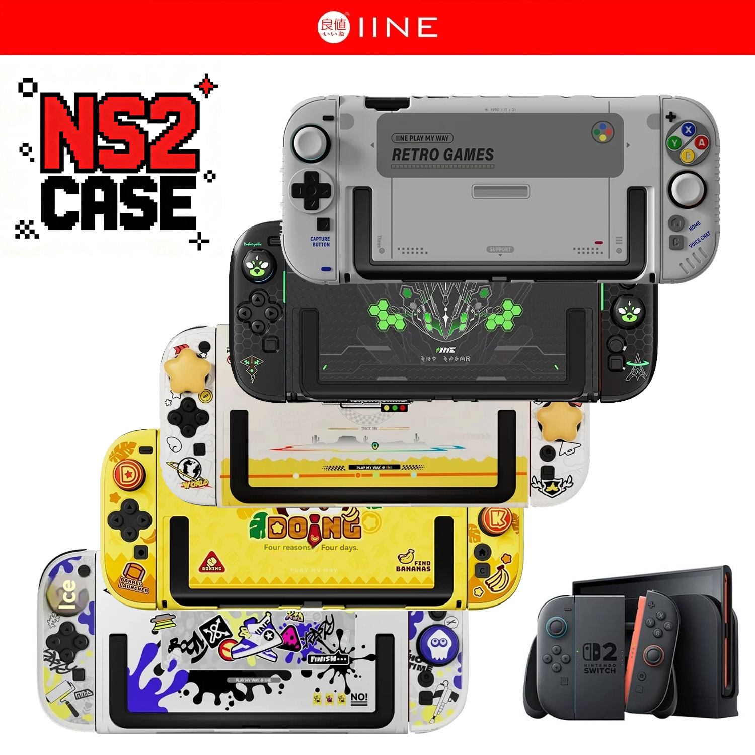 IINE Retro Case Switch 2 Ochro – Gaming Console Handle recenzja i cena