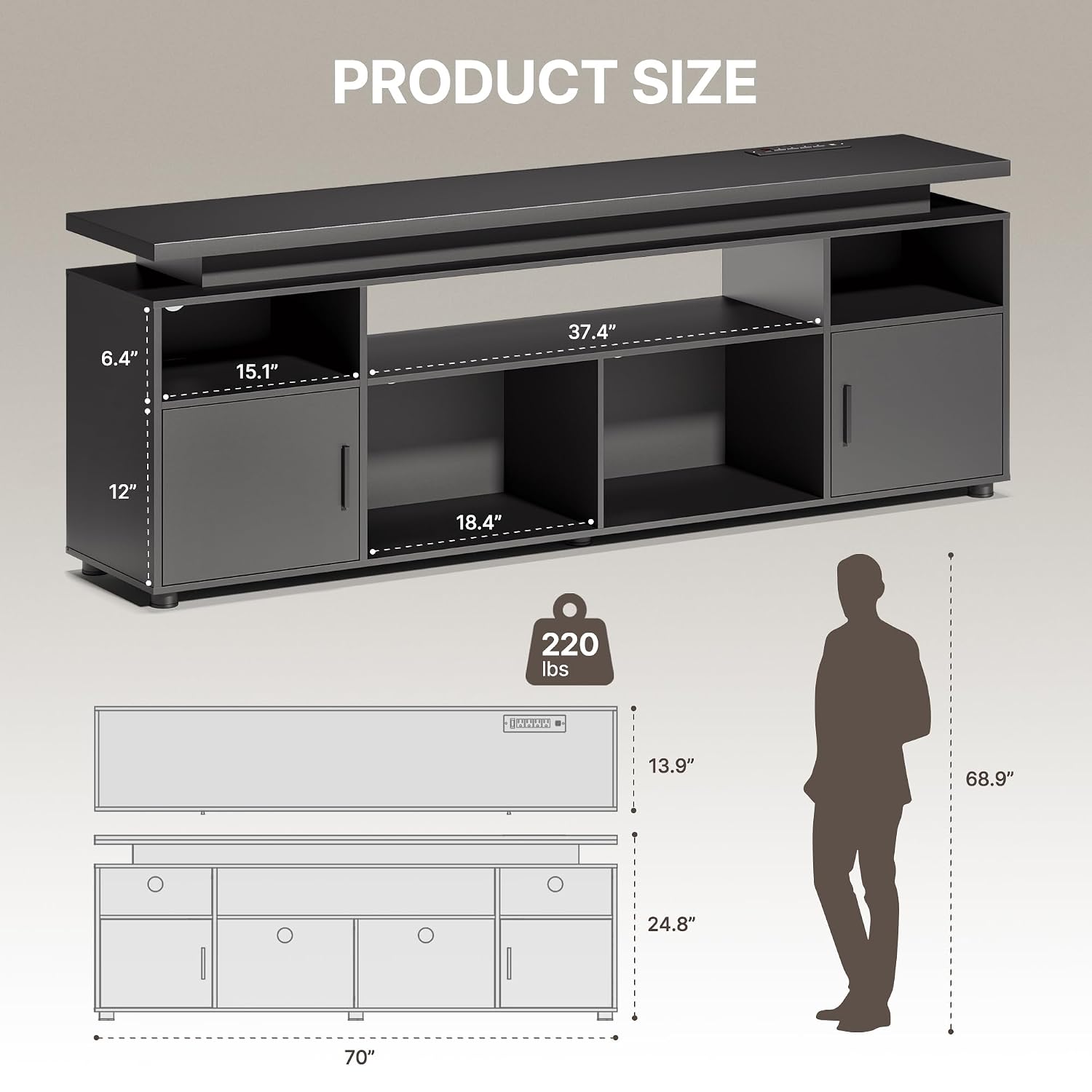 Nowoczesny stolik pod telewizo – Gaming Console Cabinet recenzja i cena
